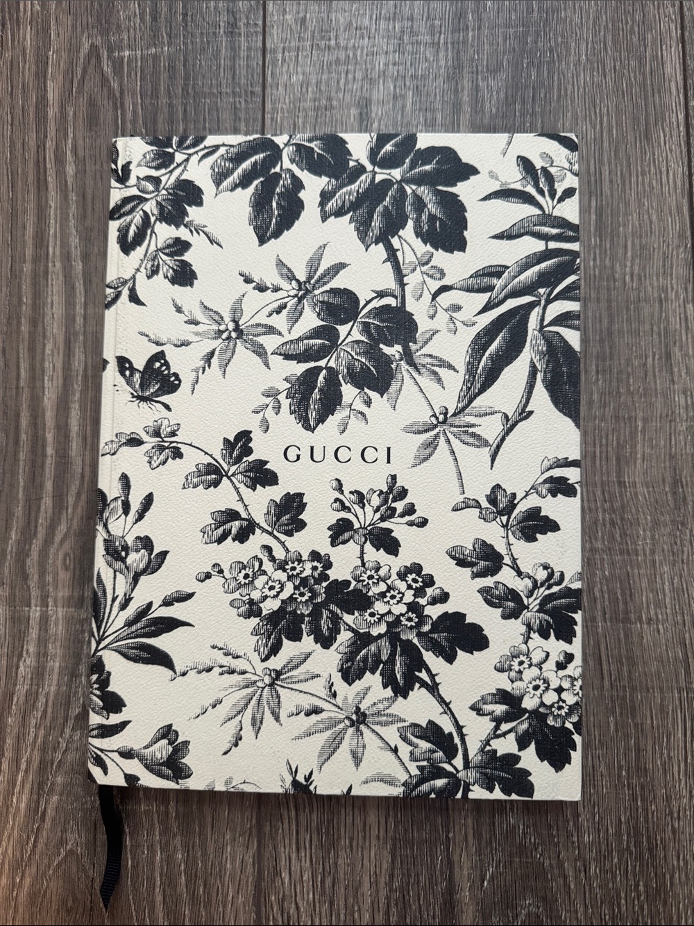 Gucci Black & White Botanical Notebook - Luxury Journal